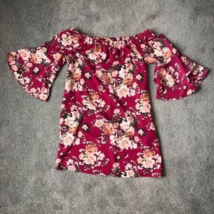 Off the shoulder mini dress